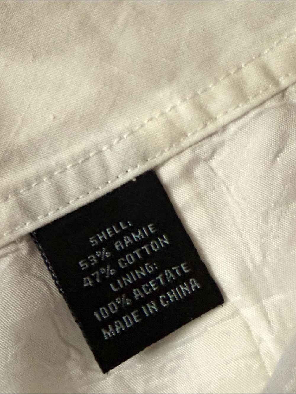 Perry Ellis White Ramie Cotton Pencil Skirt Buckle Waist Size 10 - Picture 4 of 5